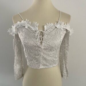 Papermoon Ivory Lace Top Size Medium‎
